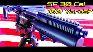 100 Yard Test With the AEA SF Select Fire semi auto PCP AIRGUN 30 Caliber STANDARD Everymans Gun [upl. by Niwhsa883]