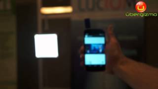 LUCIOM LiFi Technology Data Transmission using LED light  Demo CES 2014 [upl. by Joellen]