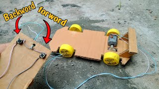 How to make rc car 🚗 use cardboardsimple backword forward car making [upl. by Henderson]