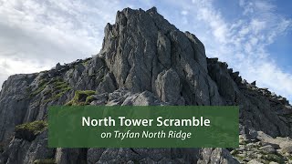 North Tower Tryfan Direct Scramble  Part of the North Ridge Route [upl. by Cassandry791]