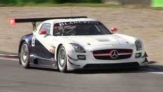 Mercedes SLS AMG GT3 Sound  Start Up Accelerations Pit Limiter amp More [upl. by Asir]