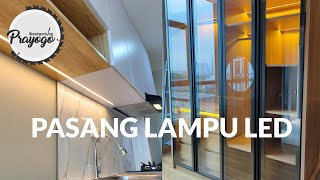 CARA PASANG LAMPU LED KITCHEN SET ATAU WALKIN CLOSET [upl. by Suinotna]