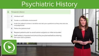 Psychiatric History The Clinical Interview – Psychiatry  Lecturio [upl. by Hauger648]