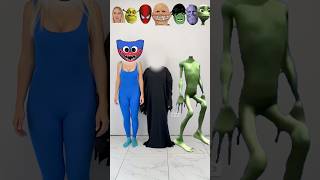 Huggy Wuggy VS Spiderman VS Hulk Wrong heads shorts by Leisi Crazy [upl. by Magavern]