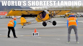 STOL Competition  World Record Shortest Landing 9 Feet 5 Inches [upl. by Warwick]