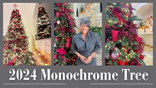 2024 Christmas Tree Decorate with Me  Monochrome Christmas Tree  Lifestyle with Melonie Graves [upl. by Ellecrad]