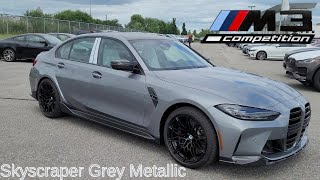 NEW ARRIVAL 2022 BMW M3 Competition MxDrive Skyscraper Grey Metallic M Performance Parts [upl. by Colby365]