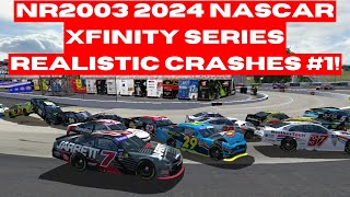 NR2003 2024 NASCAR Xfinity Series Realistic Crashes 1 [upl. by Rog948]