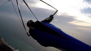 Hang Gliding Ringstead Bay shot with a keel mounted Gimbal [upl. by Bekki842]