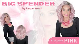 BIG SPENDER Wig Review in PINK by Raquel Welch Soft sophisticated waves Hand tied Tru2Life fibers [upl. by Nerra676]