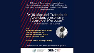 A 30 años del Tratado de Asunción presente y futuro del Mercosur [upl. by Nidnal]