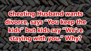 Cheating Husband wants divorce says “You keep the kids” but kids say “We’re staying with you” Why [upl. by Ennahgem]