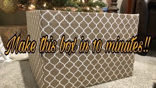 MAKE A FABRIC COVERED BOX IN LESS THAN 10 MINUTES [upl. by Zzahc668]