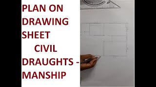 CIVIL DRAFTING DRAWING OWN PLAN ON DRAWING SHEET  SAK ARCHITECTURE AND CIVIL DRAUGHTS MANSHIP [upl. by Ettennig]