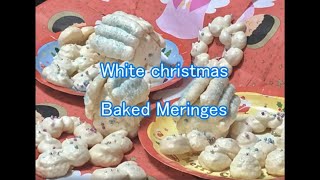 White Christmas Baked meringue ヘクセンハウス [upl. by Dyob]