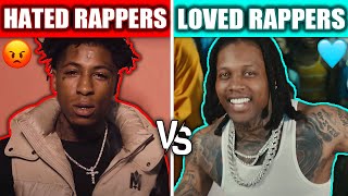 MOST HATED RAPPERS VS MOST LOVED RAPPERS [upl. by Leonardi]