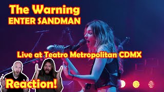 Musicians react to hearing The Warning  ENTER SANDMAN Live at Teatro Metropolitan CDMX 08292022 [upl. by Bernadina]