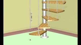 Vogue Spiral Staircase Installation Video from StairKitscouk [upl. by Shatzer]