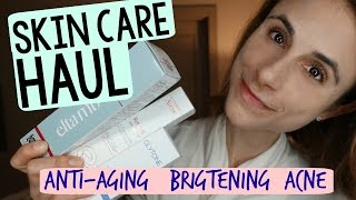 SKIN CARE HAUL antiaging brightening acne 🛍 [upl. by Horatio]