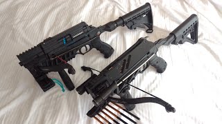 Steambow Stinger Tactical and CrossTactics Rapid fire loading comparison [upl. by Marilou]