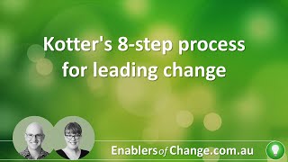 Kotters 8 step process for leading change [upl. by Idzik12]