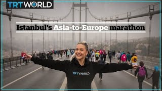 Istanbul’s annual AsiatoEurope marathon kicks off again for 2021 [upl. by Nedra]