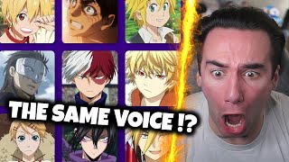 Demon Slayer Voice Actors Same Anime Characters REACTION [upl. by Rossuck]