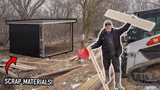 Building a LUXURY DIY Shed Out of Scrap Materials Part One [upl. by Toffey]