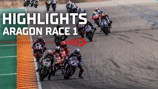 WorldSBK Race 1 Highlights  2022 Aragon Round [upl. by Xavler200]