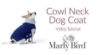 How to Crochet Cowl Neck Crochet Dog Coat  Free Dog Sweater Pattern  Yarnspirations [upl. by Lanrev]