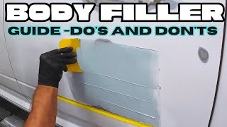 BODY FILLER BONDO TIPS and TECHNIQUES for PRO results [upl. by Aitas]