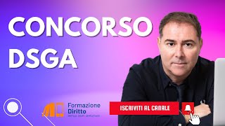 CONCORSO DSGA BANDO IN ARRIVO [upl. by Kabab]