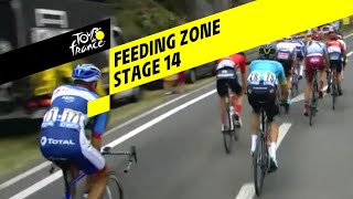 Feeding zone  Stage 14  Tour de France 2019 [upl. by Ahseym644]