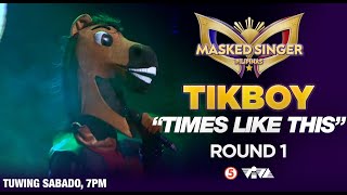 Makirock and roll with TIKBOYs version of TIMES LIKE THESE  Round 1 MaskedSingerPilipinas [upl. by Atkins]