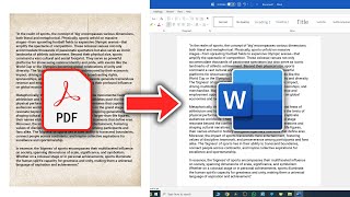 How To Convert Scanned PDF Image Into Editable Text in Word [upl. by Wyly406]