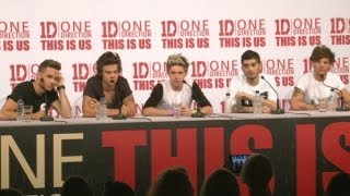 One Direction This Is Us press conference Part 3 [upl. by Lenra]