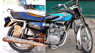 Honda CG 125 1995 Full Restoration  Honda 125 modification [upl. by Babcock671]