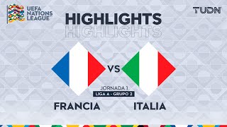 HIGHLIGHTS  Francia vs Italia  UEFA Nations League 2024  TUDN [upl. by Halbert]