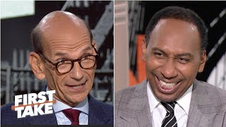 Stephen A and Paul Finebaum get heated over Clemson  First Take [upl. by Yoko]