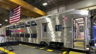 NJ Transit cuenta con nuevos vagones ferrociarios de dos niveles [upl. by Blackmore]