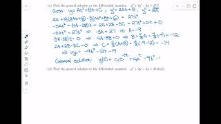 Undetermined Coefficients [upl. by Enomsed]