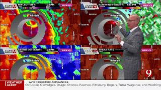 David Payne Tracks Tornado In Garfield County Okla April 27 2024 [upl. by Ahtekal]