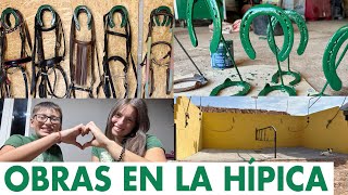 VLOG  Un día en la Hípica🐎🛠️ Nuevo Guadarnés🤔😱 Obras en la Hípica🚧 Reciclamos Herraduras♻️ [upl. by Yrrej]