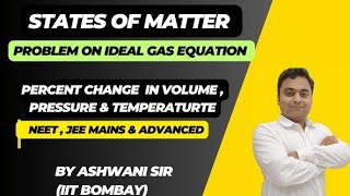 PROBLEMS ON IDEAL GAS EQUATION  BOYLES CHARLES LAW STATES OF MATTER CLASS 11 CHEMISTRY [upl. by Ezmeralda574]