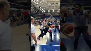 LeBron with a crazy pass to Curry in Team USA practice [upl. by Enilesoj]