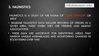 Branches of Zoogeography Presentation  EcologicalHistorical Faunistic Chorology and Biocoenotic [upl. by Oisor]