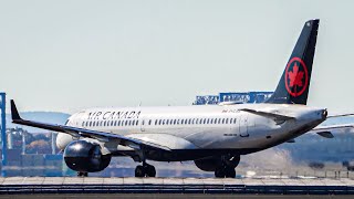 Airbus A220 Takeoff From Boston  Air Canada [upl. by Kerrie385]