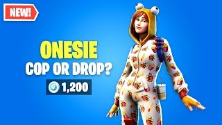 Fortnite ONESIE Skin Worth it Cop or Drop [upl. by Acinorev]