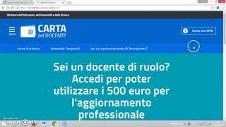 Carta del docente come utilizzare il bonus di 500 euroin 3 minuti [upl. by Harat]