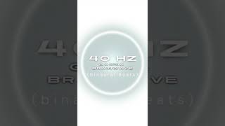 40 HZ Gamma Binaural Beats Enhanced Cognitive Clarity Frequency for Focus amp Concentration [upl. by Nyrek]